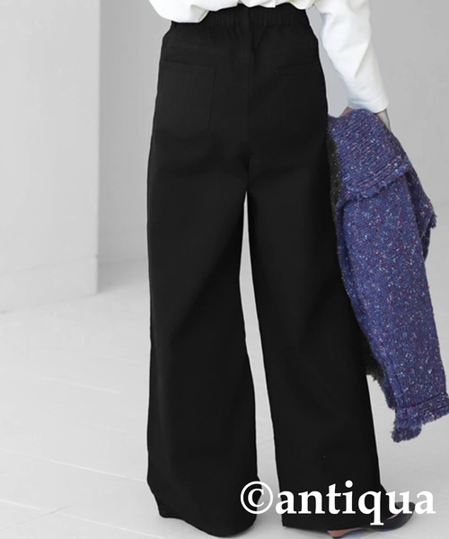 antiqua(アンティカ)の「フロントタックツイルパンツ(デニムパンツ・レディース・カーキ/ブラック・L/M)」の13枚目の写真