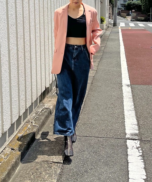 Jewelobe(ジュエローブ)の「オーバーサイズカラージャケット(テーラードジャケット・レディース・ブラック/ピンク/グリーン/アイボリー・FREE)」の9枚目の写真