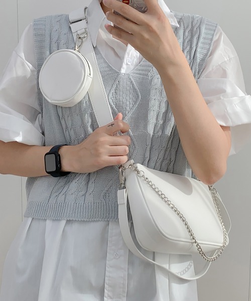 ポーチツキチェーンショルダーバッグ（トートバッグ）｜cream creme