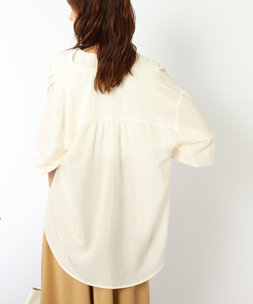 DRESKIP(ドレスキップ)の「◆シアーストライプロングシャツ(シャツ/ブラウス・レディース・ブラック/オフホワイト/グリーン系その他4/ベージュ系その他5・02/03/04)」の17枚目の写真