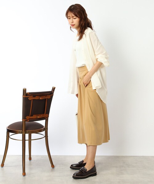 DRESKIP(ドレスキップ)の「◆シアーストライプロングシャツ(シャツ/ブラウス・レディース・ブラック/オフホワイト/グリーン系その他4/ベージュ系その他5・02/03/04)」の19枚目の写真