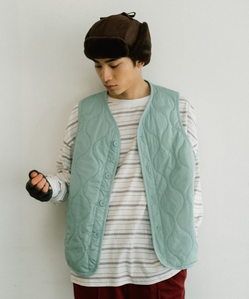 WHIMSIC（ウィムジック）の「【WHIMSIC】マルチボーダーロングスリーブTEE（Tシャツ/カットソー・レディース・ホワイト/ベージュ/ネイビー/グリーン・FREE）」の7枚目の写真