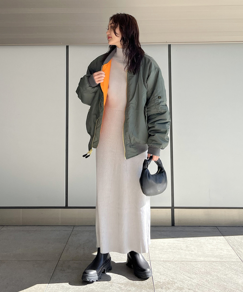 JOINT WORKS（ジョイントワークス）の「レイヤードニットワンピース（ワンピース・レディース・グリーン/ブルー系その他/ライトグレー/ブラック・FREE）」の11枚目の写真