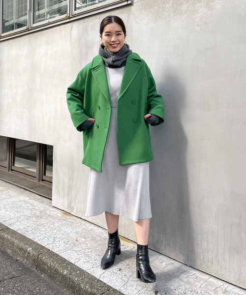 JOINT WORKS（ジョイントワークス）の「レイヤードニットワンピース（ワンピース・レディース・グリーン/ブルー系その他/ライトグレー/ブラック・FREE）」の15枚目の写真