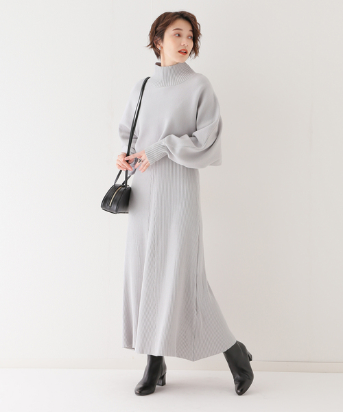 JOINT WORKS（ジョイントワークス）の「レイヤードニットワンピース（ワンピース・レディース・グリーン/ブルー系その他/ライトグレー/ブラック・FREE）」の16枚目の写真