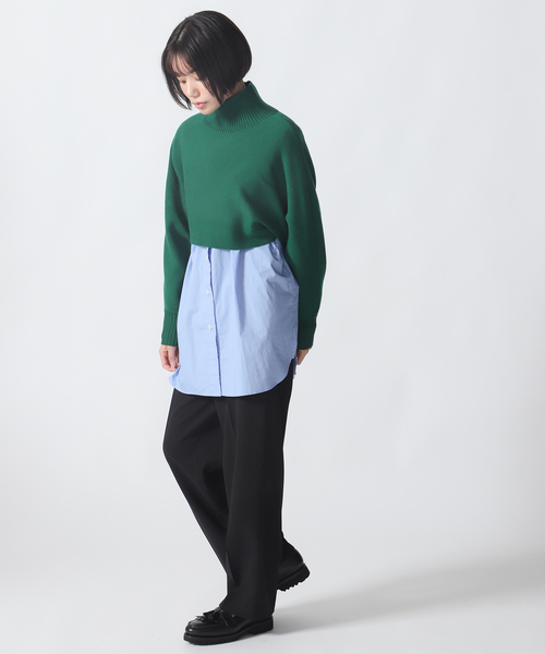 JOINT WORKS（ジョイントワークス）の「レイヤードニットワンピース（ワンピース・レディース・グリーン/ブルー系その他/ライトグレー/ブラック・FREE）」の21枚目の写真