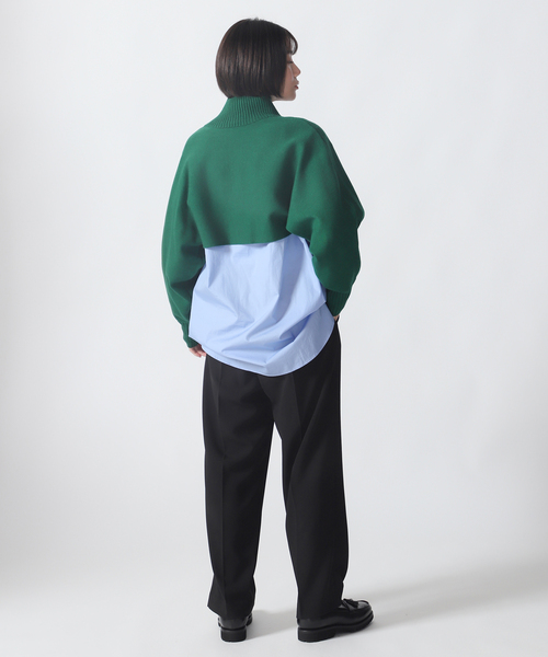 JOINT WORKS（ジョイントワークス）の「レイヤードニットワンピース（ワンピース・レディース・グリーン/ブルー系その他/ライトグレー/ブラック・FREE）」の22枚目の写真