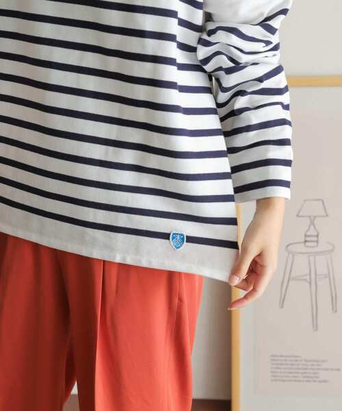 ORCIVAL(オーシバル)の「ORCIVAL WIDE BOAT NECK PULLOVER(Tシャツ/カットソー・レディース・ブルー/ネイビー・1)」の6枚目の写真