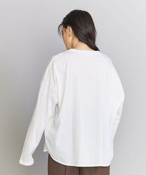 BEAUTY&YOUTH UNITED ARROWS（ビューティーアンドユースユナイテッドアローズ）の「コットンラウンドヘム ロングスリーブカットソー（Tシャツ/カットソー・レディース・モカ/その他1/ホワイト・FREE）」の10枚目の写真