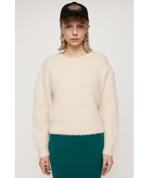 SLY（スライ）の「SHAGGY TOPS シャギー トップス ニット（ニット/セーター・レディース・ターコイズブルー/オレンジ/アイボリー/ライトブラック・FREE）」の22枚目の写真