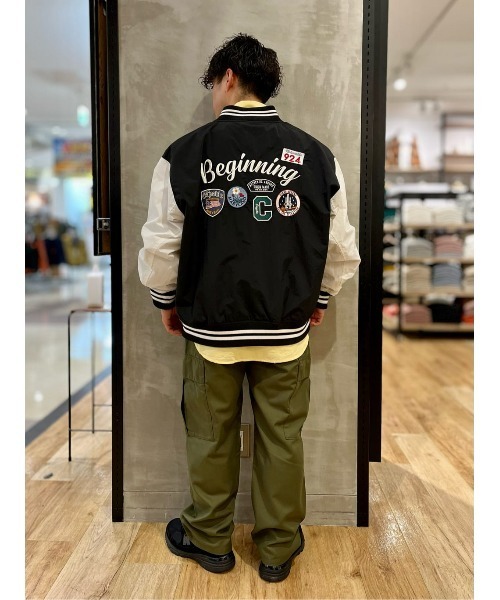 BACK NUMBER(バックナンバー)の「【BACK NUMBER】刺繍スタジャン(スタジャン・メンズ・ブラック/ネイビー/グリーン・M/L/XL)」の5枚目の写真