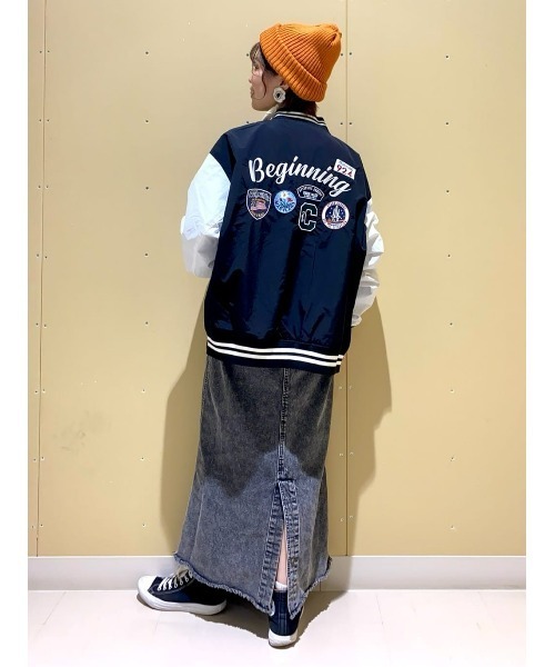 BACK NUMBER(バックナンバー)の「【BACK NUMBER】刺繍スタジャン(スタジャン・メンズ・ブラック/ネイビー/グリーン・M/L/XL)」の7枚目の写真