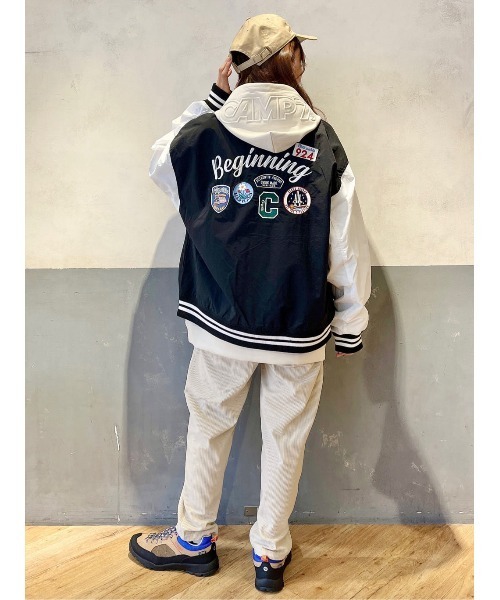 BACK NUMBER(バックナンバー)の「【BACK NUMBER】刺繍スタジャン(スタジャン・メンズ・ブラック/ネイビー/グリーン・M/L/XL)」の22枚目の写真