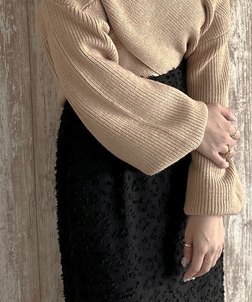 apres jour clair(アプレジュールクレア)の「【apres jour clair】クロスデザインニット【ZOZOTOWN限定アイテム】(ニット/セーター・レディース・アイボリー/ベージュ/ブラウン系その他/ブルー・X-LARGE/フリー)」の17枚目の写真