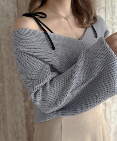 SCAPA ライトグレー セーター アンサンブル 美品♡ SCAPA ライトグレー