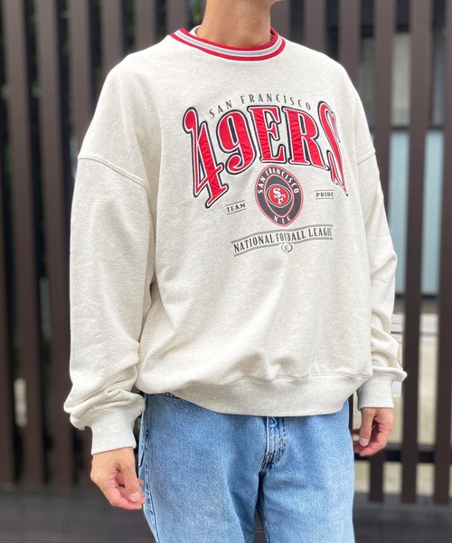 NBA/NFL/NHL/MLB（エヌビーエーエヌエフエルエヌエイチエルエムエルビー）の「【NFL別注】 エヌエフエル ナショナル フットボール リーグ NFL Crew Sweat スウェット クルーネック プルオーバー Ye5108（スウェット・レディース・ホワイト/ブラック/グリーン/ライトグレー/ブルー・FREE）」の14枚目の写真