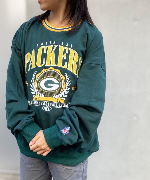 NBA/NFL/NHL/MLB（エヌビーエーエヌエフエルエヌエイチエルエムエルビー）の「【NFL別注】 エヌエフエル ナショナル フットボール リーグ NFL Crew Sweat スウェット クルーネック プルオーバー Ye5108（スウェット・レディース・ホワイト/ブラック/グリーン/ライトグレー/ブルー・FREE）」の20枚目の写真
