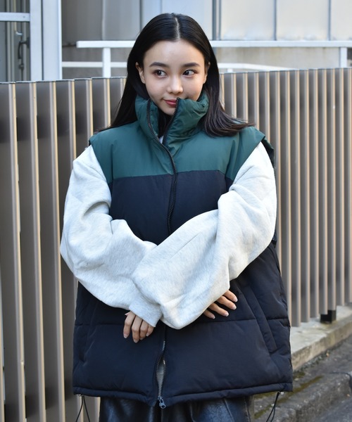 セール】中綿配色ベスト（ダウンベスト）｜Starting Over（スター