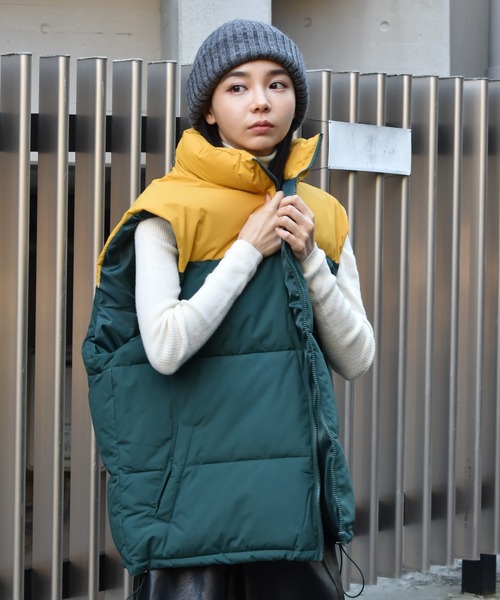 セール】中綿配色ベスト（ダウンベスト）｜Starting Over（スター