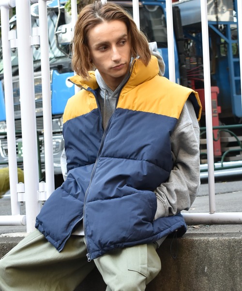 セール】中綿配色ベスト（ダウンベスト）｜Starting Over（スター