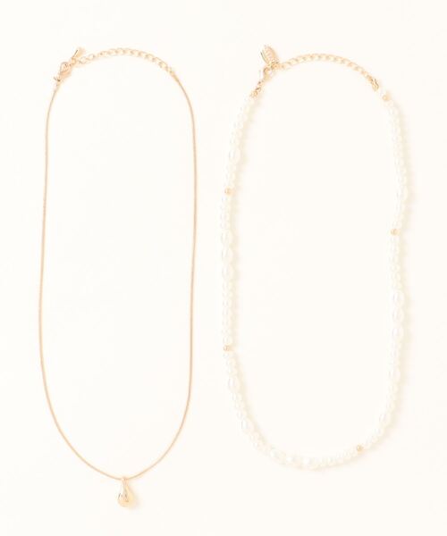 LOWRYS FARM（ローリーズファーム）の「パールプチトップ２Ｐネックレス　175528（ネックレス・レディース・ゴールド系その他2/ゴールド系その他・FREE）」の4枚目の写真