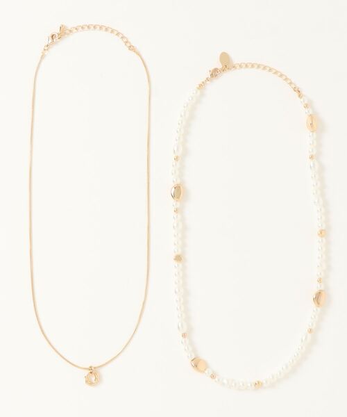 LOWRYS FARM（ローリーズファーム）の「パールプチトップ２Ｐネックレス　175528（ネックレス・レディース・ゴールド系その他2/ゴールド系その他・FREE）」の9枚目の写真