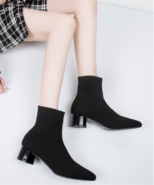 Burner(バーナー)の「【OKUOKU 0909】ソックスブーツ oku-shoes-684470156970-40(ブーツ・レディース・A/B・36/38)」の2枚目の写真
