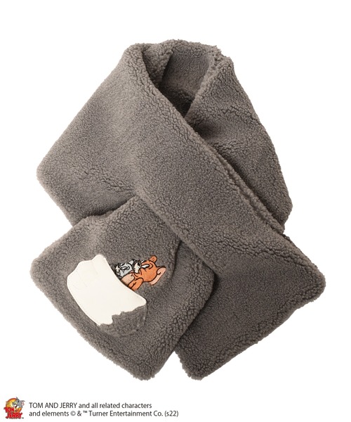 Tom＆Jerry（トムアンドジェリー）の「【TOM and JERRY / トムとジェリー】ボアマフラー（マフラー・レディース・グレー・FREE）」の4枚目の写真