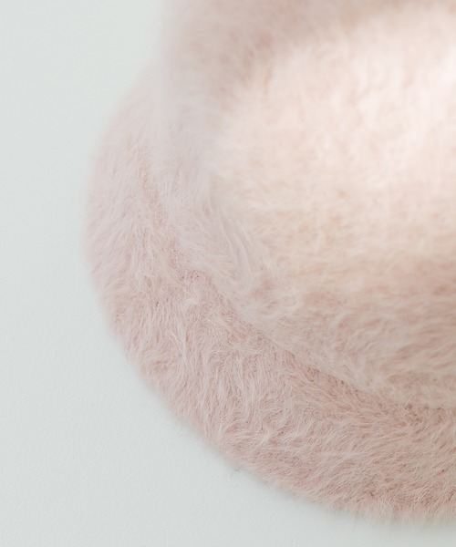 minsobi（ミンソビ）の「アンゴラファーバケットハット（ハット・レディース・グレー/ピンク/ホワイト/ブラック・FREE）」の6枚目の写真