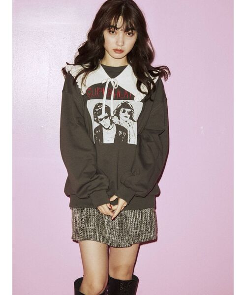 jouetie（ジュエティ）の「ニットカラープルオーバー【付け襟】（ニット/セーター・レディース・アイボリー/ブラック/ライトブルー・MEDIUM）」の2枚目の写真