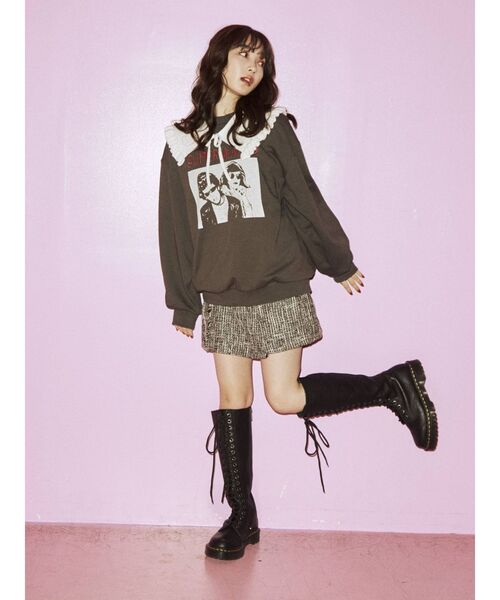 jouetie（ジュエティ）の「ニットカラープルオーバー【付け襟】（ニット/セーター・レディース・アイボリー/ブラック/ライトブルー・MEDIUM）」の10枚目の写真