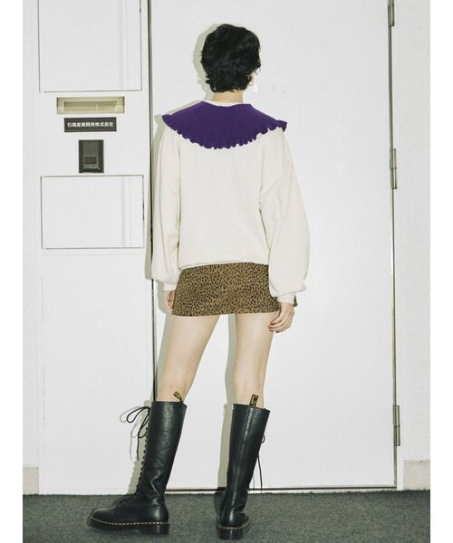 jouetie（ジュエティ）の「ニットカラープルオーバー【付け襟】（ニット/セーター・レディース・アイボリー/ブラック/ライトブルー・MEDIUM）」の15枚目の写真