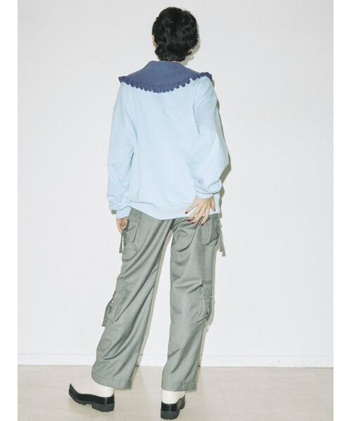 jouetie（ジュエティ）の「ニットカラープルオーバー【付け襟】（ニット/セーター・レディース・アイボリー/ブラック/ライトブルー・MEDIUM）」の18枚目の写真