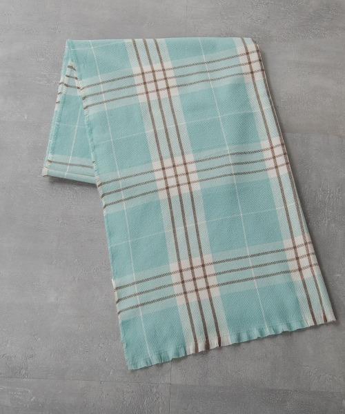 ketty（ケティ）の「タータンチェックストール（マフラー・レディース・ブラウン系その他/ピンク系その他/ブルー系その他/ダークネイビー/グレー系その他/ダークベージュ・FREE）」の8枚目の写真