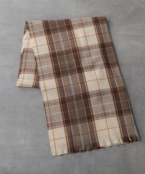 ketty（ケティ）の「タータンチェックストール（マフラー・レディース・ブラウン系その他/ピンク系その他/ブルー系その他/ダークネイビー/グレー系その他/ダークベージュ・FREE）」の10枚目の写真