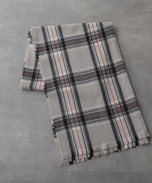 ketty（ケティ）の「タータンチェックストール（マフラー・レディース・ブラウン系その他/ピンク系その他/ブルー系その他/ダークネイビー/グレー系その他/ダークベージュ・FREE）」の11枚目の写真