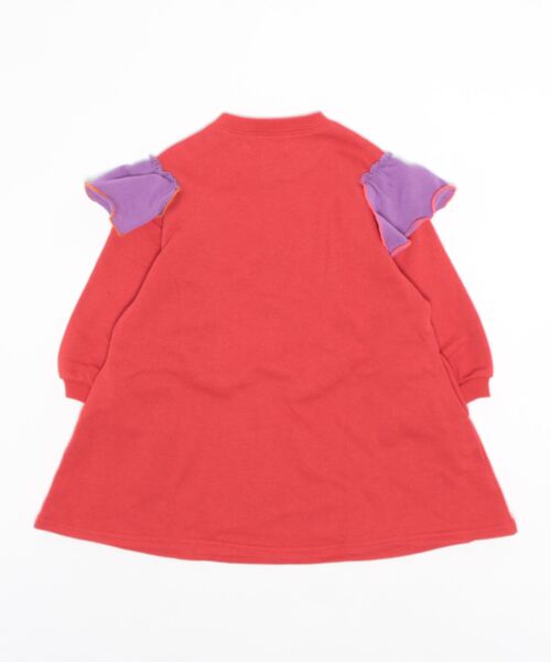 CALMIA（カルミア）の「ウラケクレイジーメローフリルワンピース（90～150cm）（ワンピース・キッズ・チャコール/レッド/オフホワイト・90/100/110/120/130/140/150）」の10枚目の写真