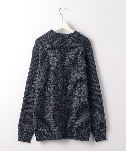 green label relaxing(グリーンレーベルリラクシング)の「ミックスカラーカールヤーン クルーネック ニット(ニット/セーター・メンズ・オフホワイト/ベージュ/ネイビー・M/S/L/XL)」の12枚目の写真