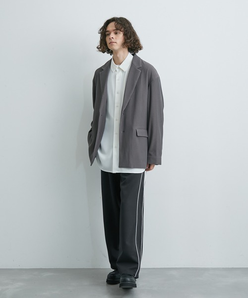 22ss テーラードジャケット セール】ソリッドカラー ベーシック ロング テーラード ジャケット