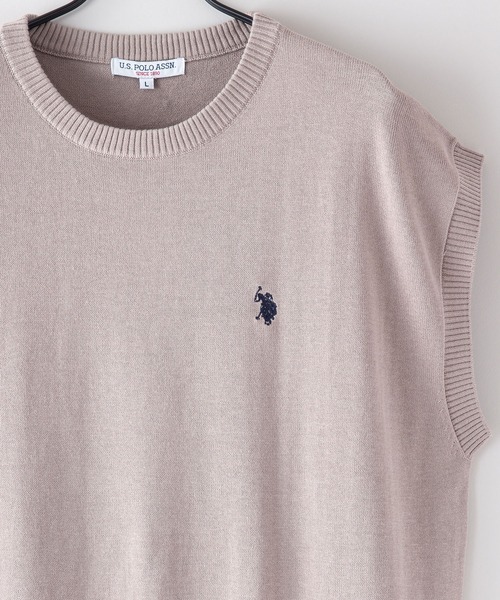 U.S. POLO ASSN.（ユーエスポロアッスン）の「【U.S. POLO ASSN./ユーエスポロアッスン】ワンポイントブランドロゴ刺繍 　ビッグシルエット　ニットベスト（ベスト・メンズ・オフホワイト/ベージュ/ネイビー/グリーン・MEDIUM/LARGE）」の13枚目の写真