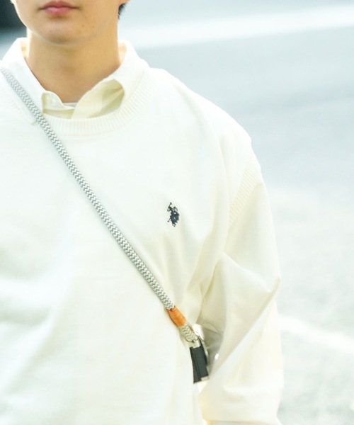 U.S. POLO ASSN.（ユーエスポロアッスン）の「【U.S. POLO ASSN./ユーエスポロアッスン】ワンポイントブランドロゴ刺繍 　ビッグシルエット　ニットベスト（ベスト・メンズ・オフホワイト/ベージュ/ネイビー/グリーン・MEDIUM/LARGE）」の18枚目の写真