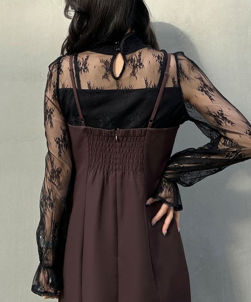 INGNI(イング)の「キャンディー袖ハイネックレーストップス(その他トップス・レディース・ブラック/オフホワイト・M)」の16枚目の写真