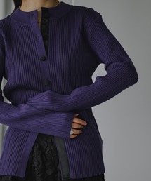 Ezick | 2way conceal satin リブニット(カーディガン/ボレロ)