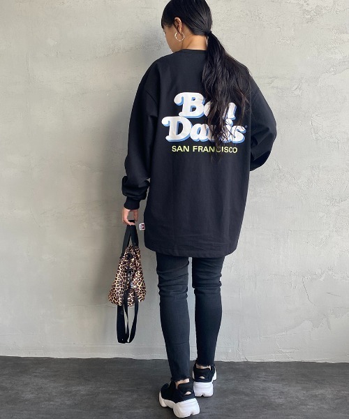 BEN DAVIS（ベンデイビス）の「【WEB限定】[BEN DAVIS/ベンデイビス] SHOP SIGN バックプリントロングスリーブTシャツ（Tシャツ/カットソー・レディース・ブラック/ブルー/ホワイト・M/L/XL）」の5枚目の写真