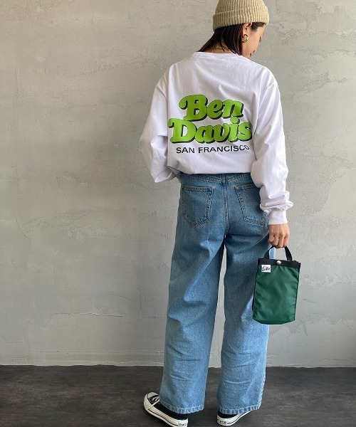 BEN DAVIS（ベンデイビス）の「【WEB限定】[BEN DAVIS/ベンデイビス] SHOP SIGN バックプリントロングスリーブTシャツ（Tシャツ/カットソー・レディース・ブラック/ブルー/ホワイト・M/L/XL）」の4枚目の写真