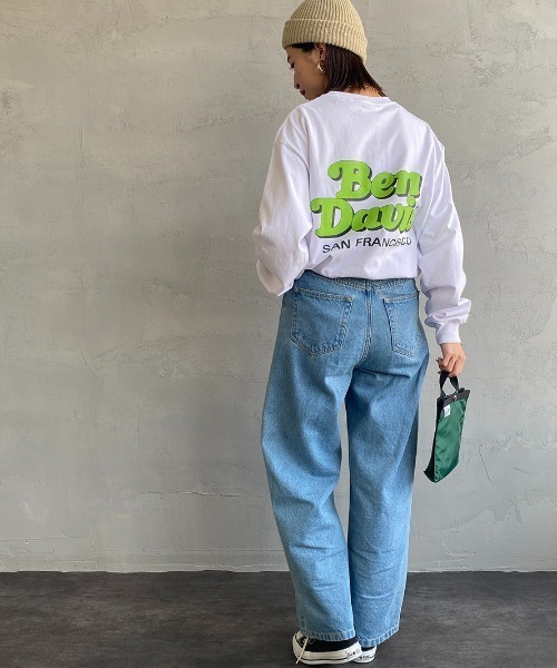 BEN DAVIS（ベンデイビス）の「【WEB限定】[BEN DAVIS/ベンデイビス] SHOP SIGN バックプリントロングスリーブTシャツ（Tシャツ/カットソー・レディース・ブラック/ブルー/ホワイト・M/L/XL）」の10枚目の写真