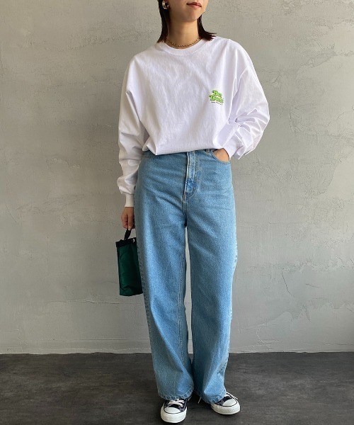 BEN DAVIS（ベンデイビス）の「【WEB限定】[BEN DAVIS/ベンデイビス] SHOP SIGN バックプリントロングスリーブTシャツ（Tシャツ/カットソー・レディース・ブラック/ブルー/ホワイト・M/L/XL）」の9枚目の写真