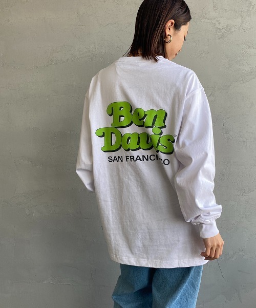 BEN DAVIS（ベンデイビス）の「【WEB限定】[BEN DAVIS/ベンデイビス] SHOP SIGN バックプリントロングスリーブTシャツ（Tシャツ/カットソー・レディース・ブラック/ブルー/ホワイト・M/L/XL）」の13枚目の写真