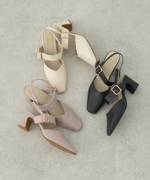 ORiental TRaffic（オリエンタルトラフィック）の「ORientalTRaffic　スクエアトゥパンプス（パンプス・レディース・ブラック/アイボリー/ピンク・M/S/L）」の10枚目の写真