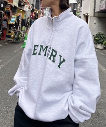 #MEMORY | MEMORY ヘビーウェイト ハーフジップ トレーナー / ハーフZIP プルオーバー スウェット オーバーサイズ(スウェット)